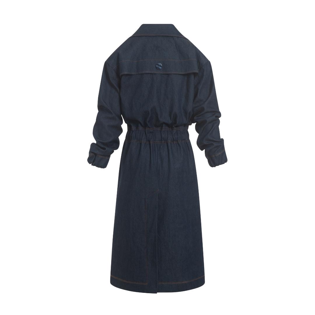 A00218. Denim Trench Coat - Image 2