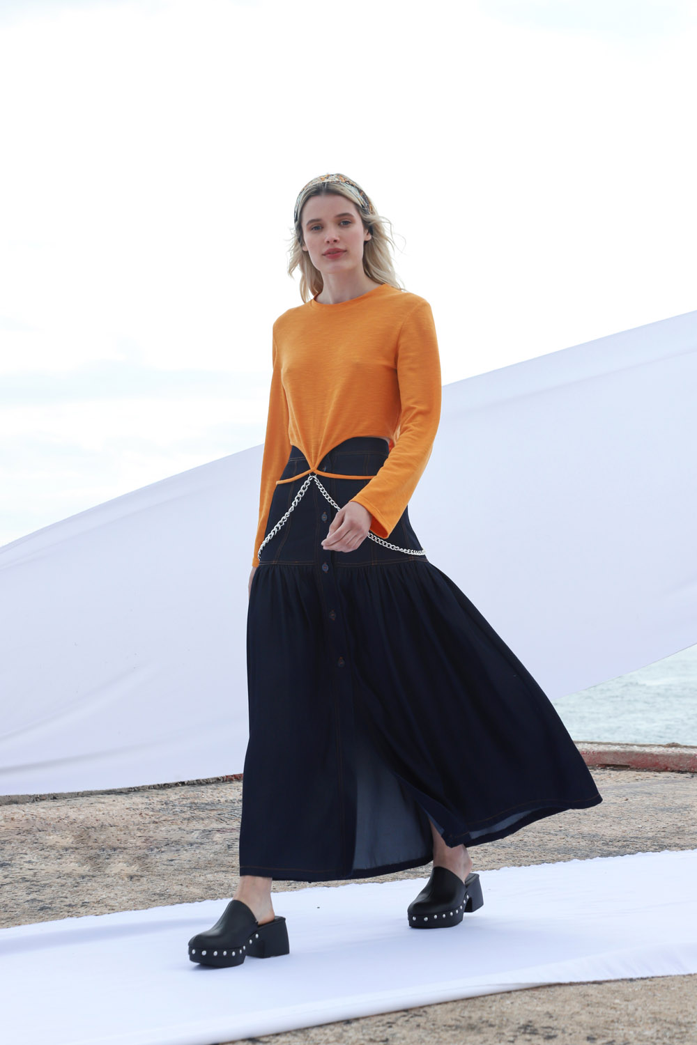 A00229_A00222_Whole Maxi Denim Skirt - Boho Flair - Image 3