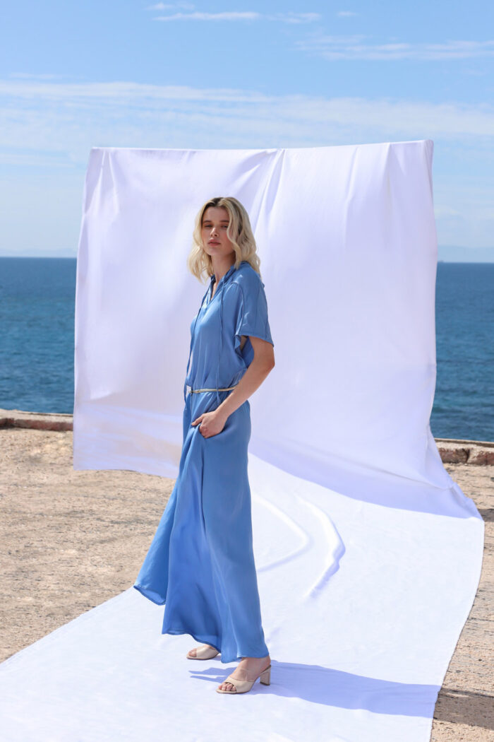 String Mao Jumpsuit - Beatrix Blue - Image 3