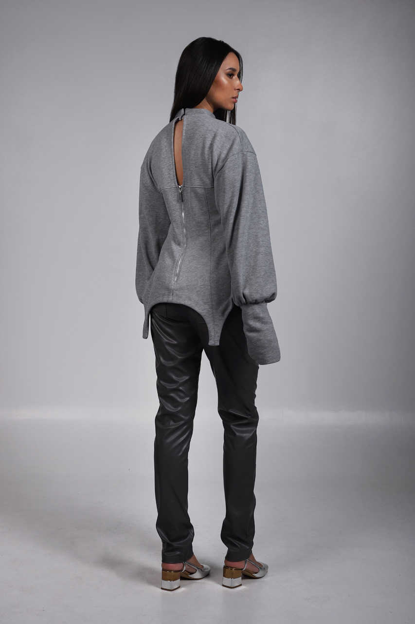 A00245_BUSTIER FOUTER_A00263 LEGGING GREY__BACK POSE BUSTIER FOUTER - Image 6