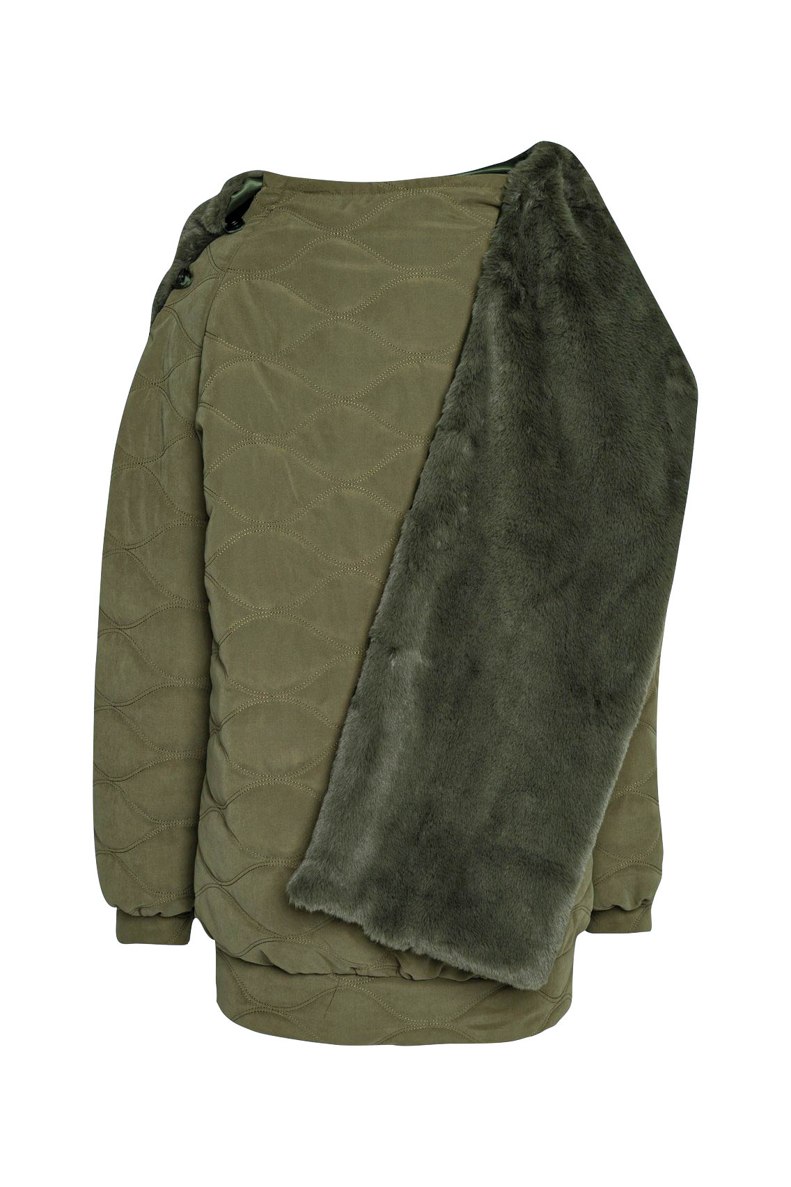 A00246 Capitone Sweatshirt with Scarf_Front DOUBLE LONG POCKETS - Image 8