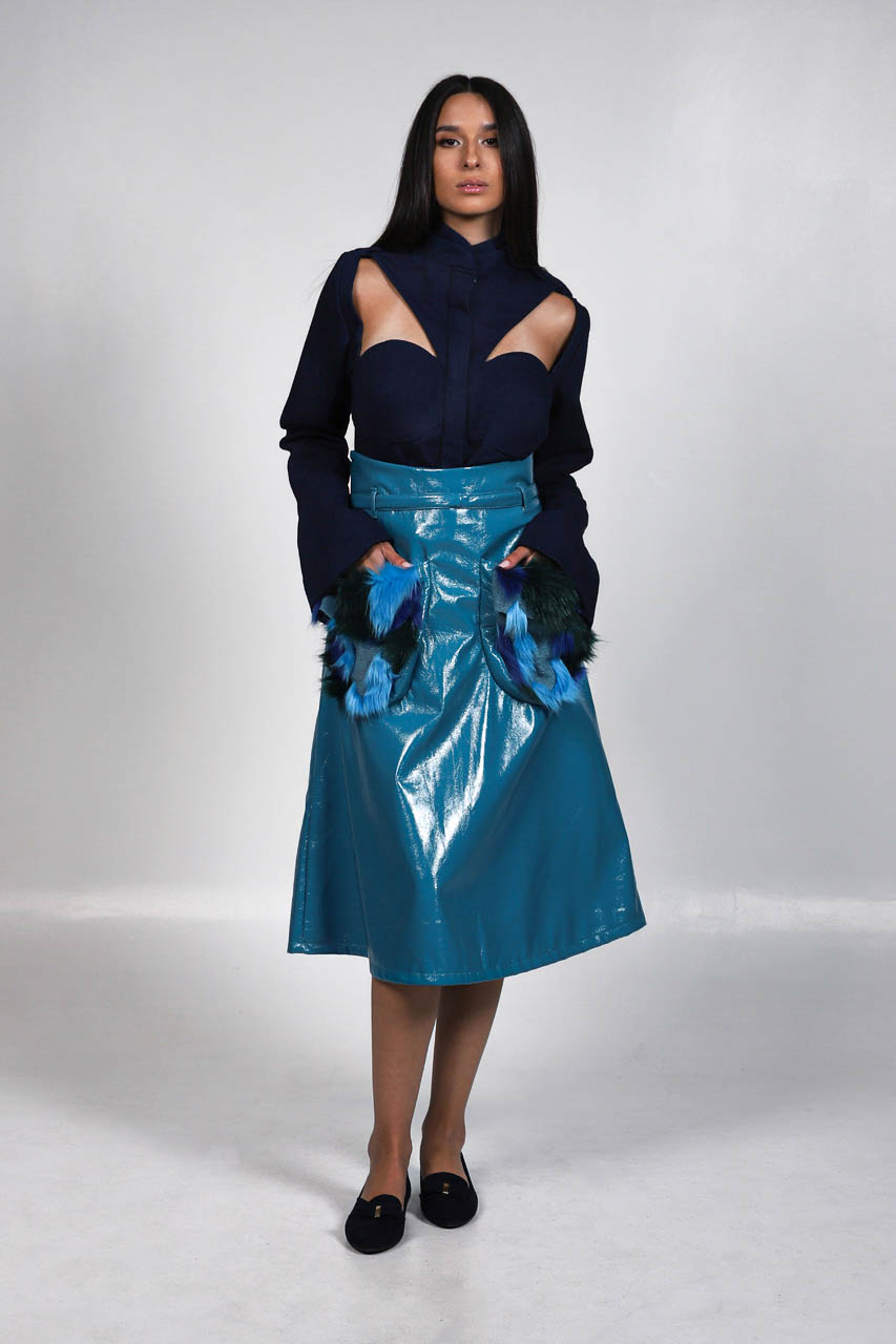 A00250_CUTOUT_SHIRT_A00267 A-LINE FUR POCKET__FRONT-2 CUT OUT SHIRT - Image 4