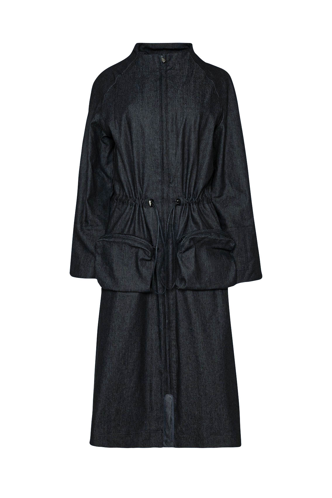 A00254 Denim Coat_Front without Collar DENIM COAT - Image 3
