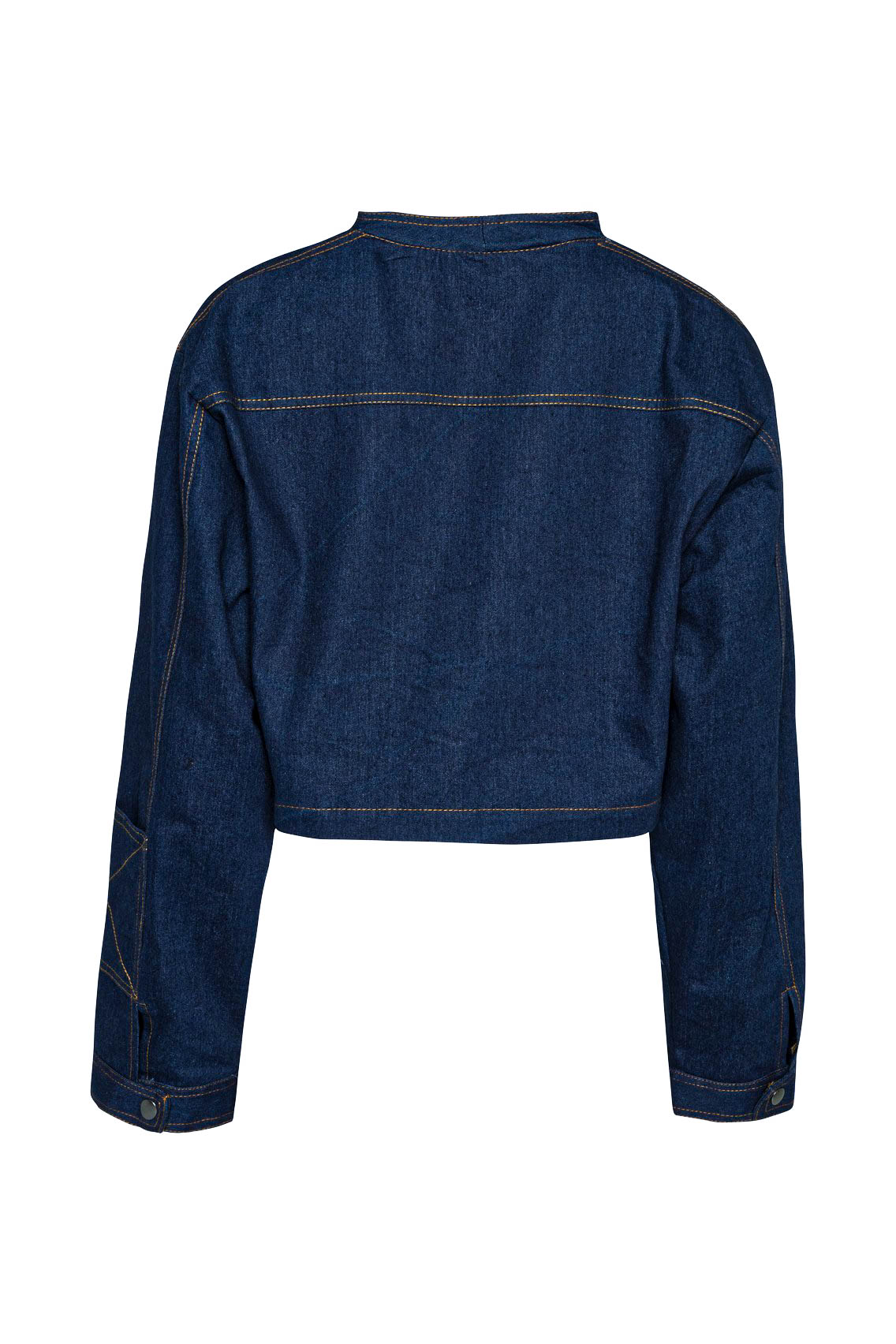 A00255 Denim Crop_Back DENIM CROP JACKET - Image 2