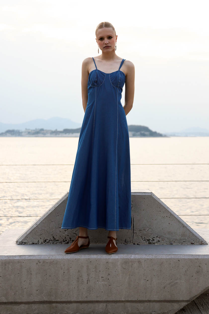 A00292_1 Maxi Bustier Strap Dress - Image 4