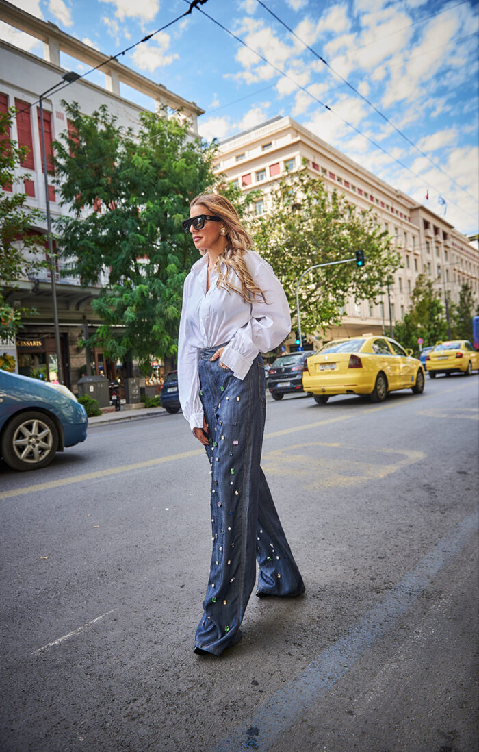 Denim Παντελόνι Με Διακοσμητικές Πέτρες - Image 4