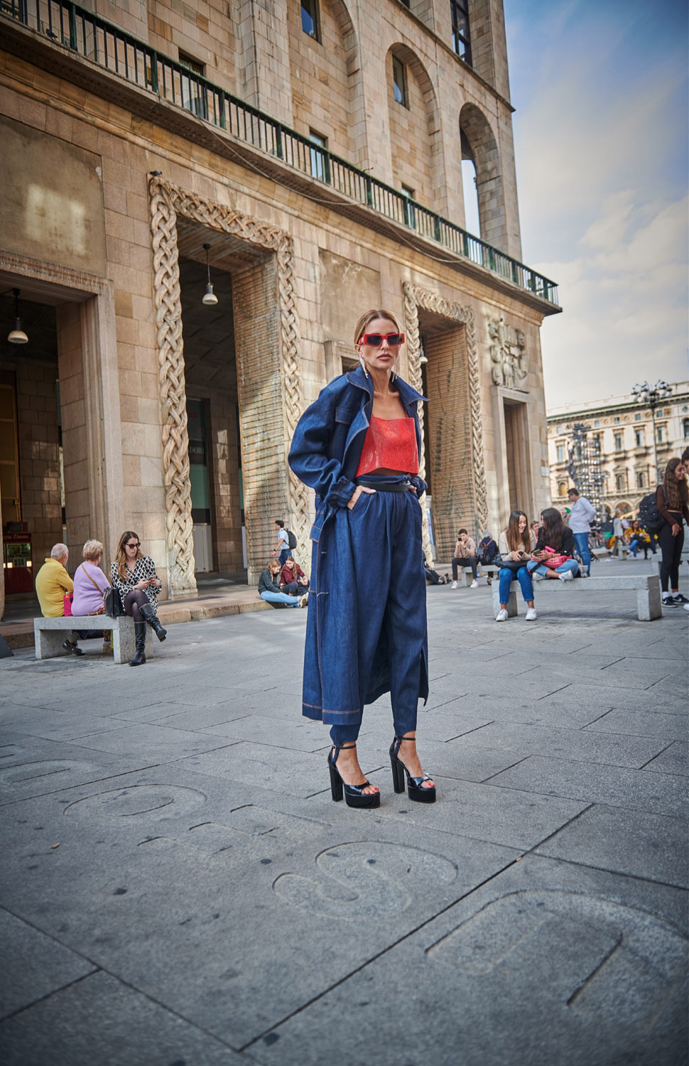 IMG_5512 Denim Trench Coat - Image 5