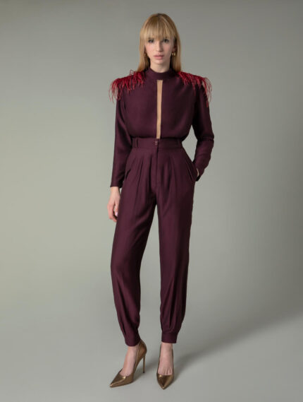 Τοπ silk touch με φτερά