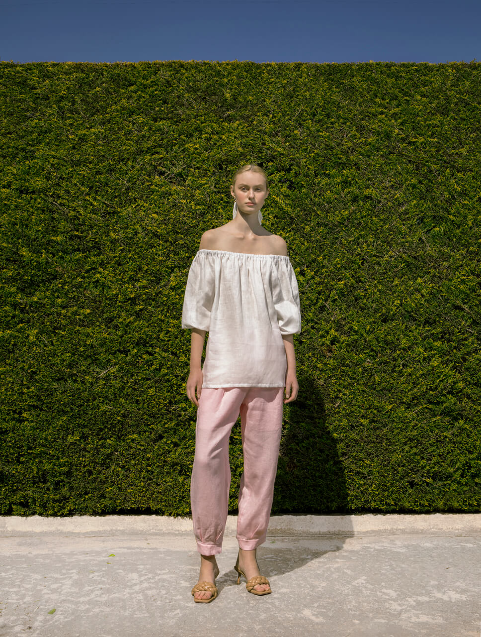 Simpla look book21_035 Ανδρόγυνο crop παντελόνι - Image 4