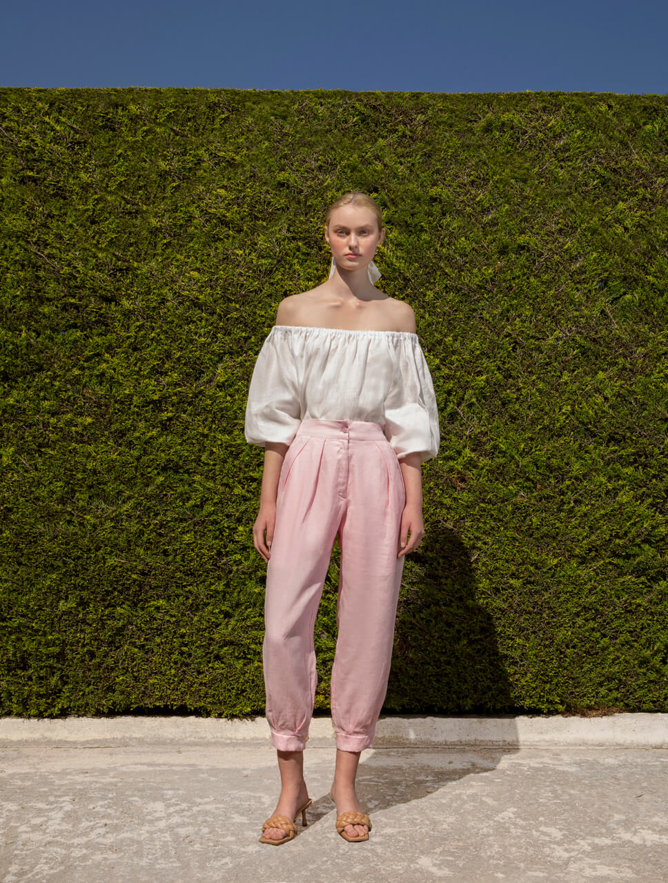 Simpla look book21_037 Ανδρόγυνο crop παντελόνι - Image 1