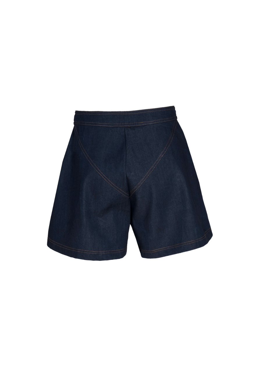 shorts_back Highwasited Denim Shorts - Image 2