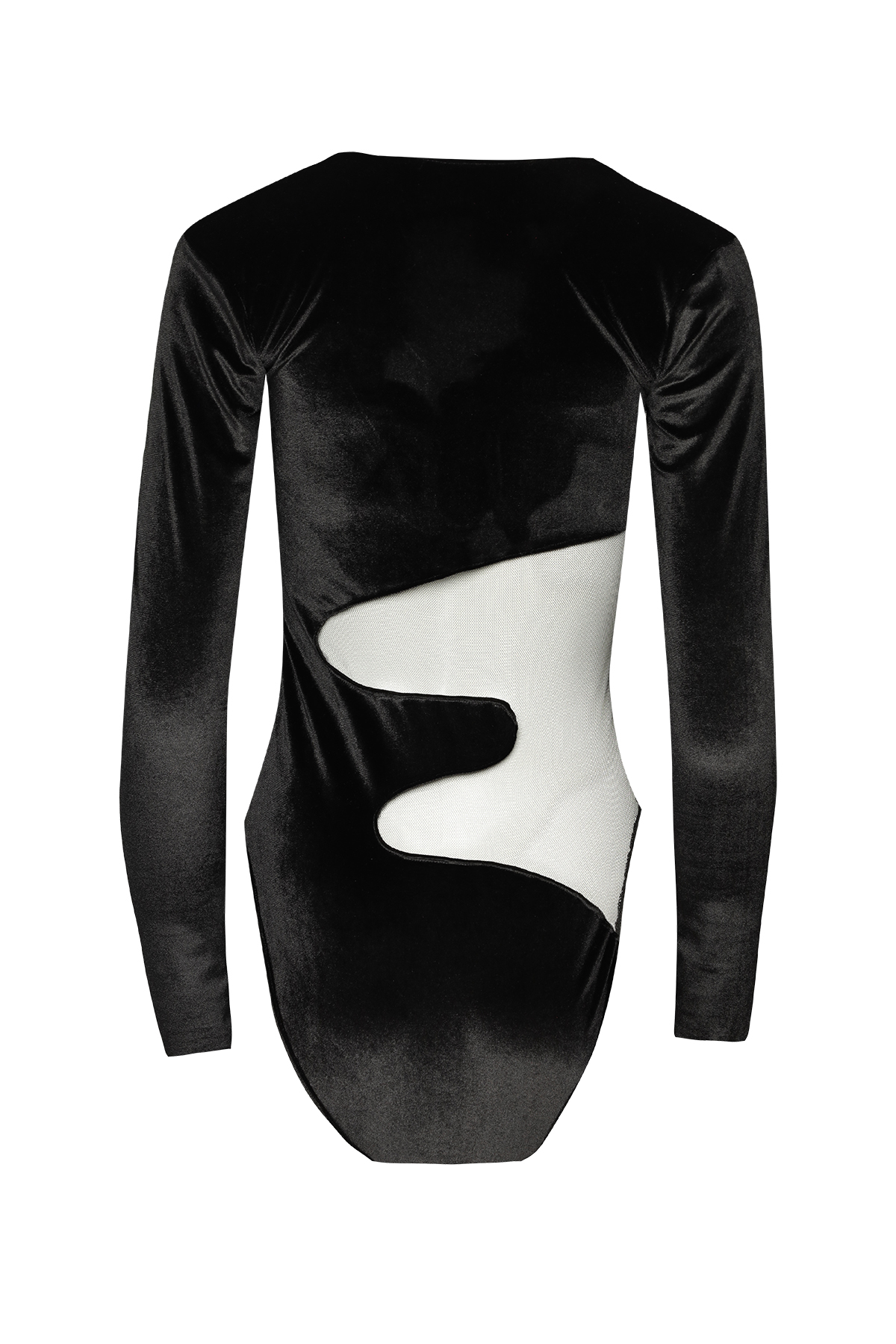 simpla (7) Velvet Sheer Bodysuit - Image 3