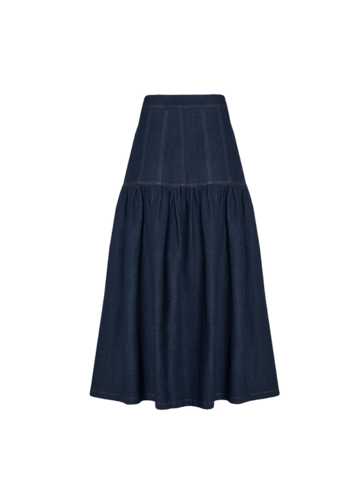 Maxi Denim Skirt - Boho Flair - Image 2