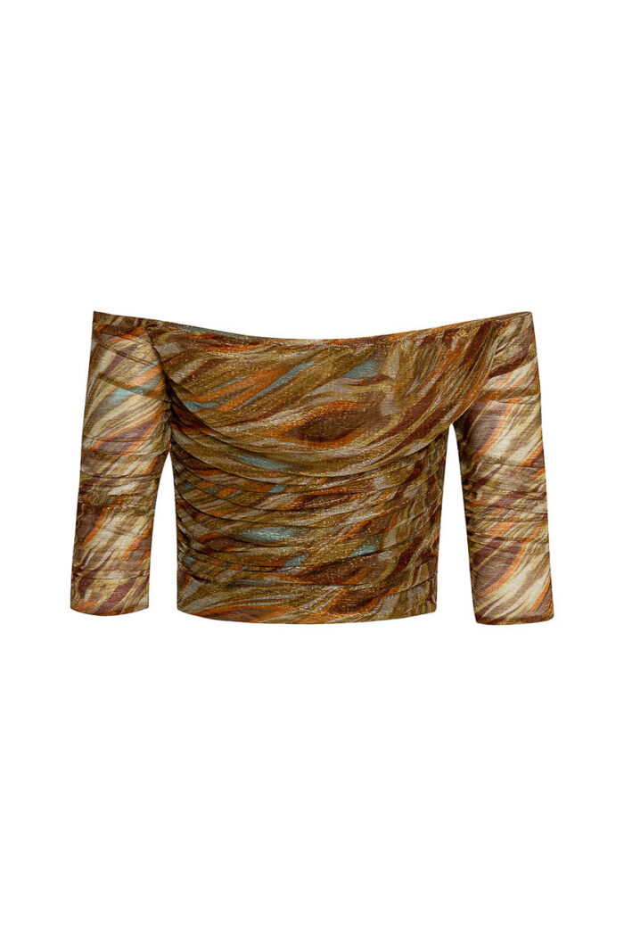 Off Shoulder Tight Crop Top - Image 3