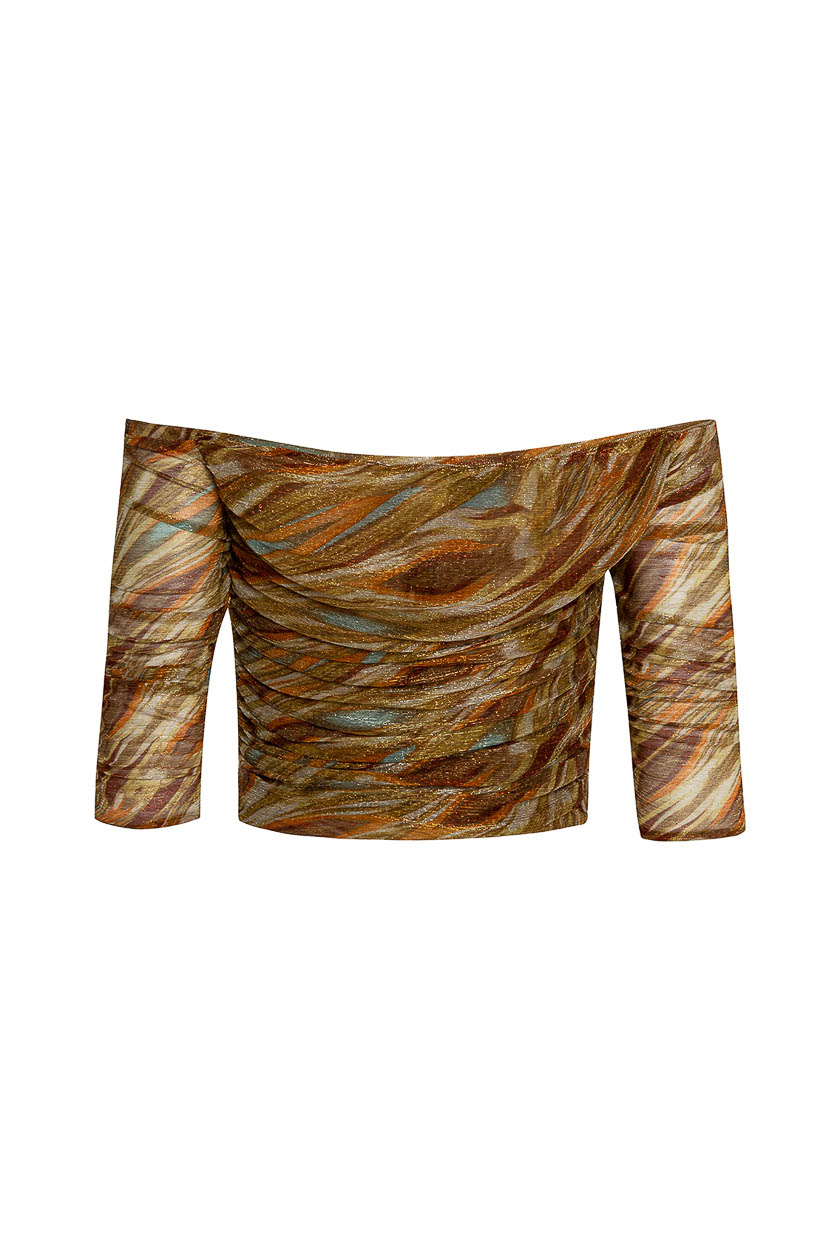 untitled-36 Off Shoulder Tight Crop Top - Image 3