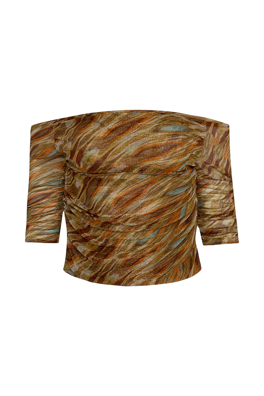 untitled-37 Off Shoulder Tight Crop Top - Image 1