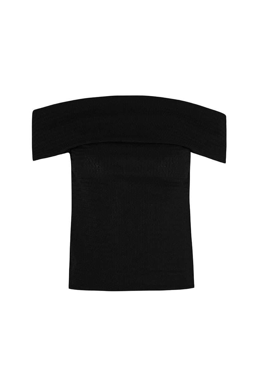 untitled-39 Off Shoulder Tight Top - Image 1