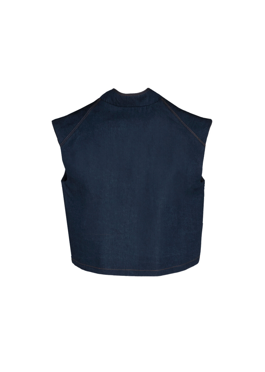 vest_back Denim Vest - Image 2